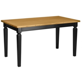 Stůl Noto, 160x80x76 cm - dub/tabák/černá