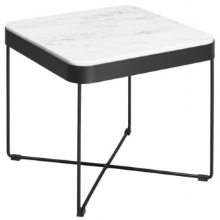 Odkládací stůl Tavolina, 50x50x46 cm - bílá
