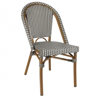 Venkovní židle Astoria - šedá/bílá - DOČASNĚ NEDOSTUPNÉ