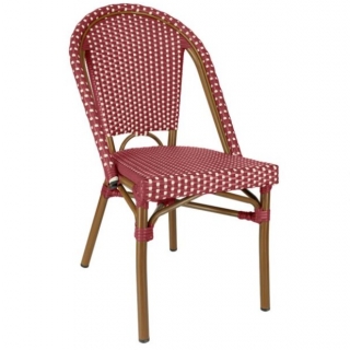 Venkovní židle Astoria - červená/bílá