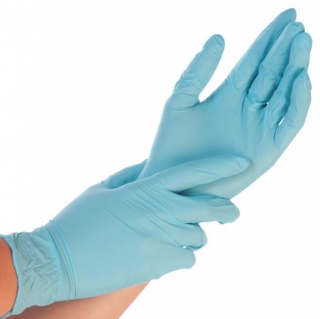 Jednorázové nitrilové rukavice Premium - modrá