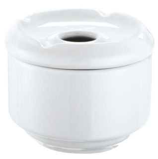 Stolní porcelánový popelník, 10,5x7,5 cm - bílá