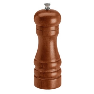 Dřevěný mlýnek na pepř Moda, 16,5 cm - tm. hnědá