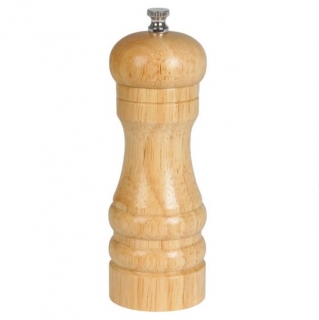 Dřevěný mlýnek na pepř Moda, 16,5 cm - natur