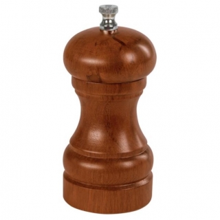 Dřevěný mlýnek na sůl Moda, 11,5 cm - tm. hnědá