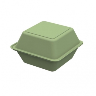 Opakovaně použitelný menu box Yari, 15,7x15,7 cm / 700 ml - zelená