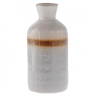 Porcelánová váza Nazar, 8,5x18 cm - hnědá/šedá/béžová