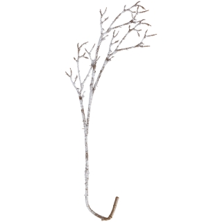 Dekorativní větev Pegah, 25x80 cm - bílá/hnědá - POSLEDNÍ KUSY!