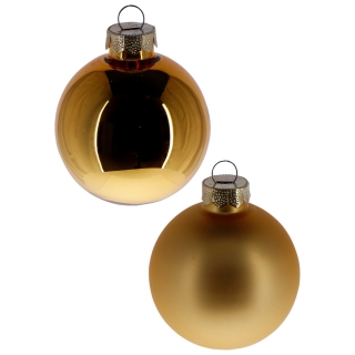 Skleněné vánoční koule Sahar, 6 cm - zlatá - POSLEDNÍ KUSY!