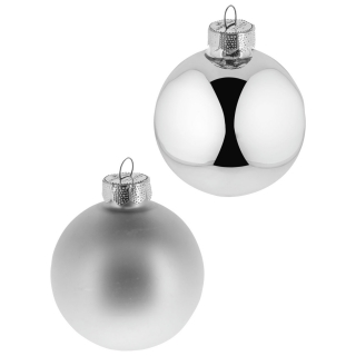 Skleněné vánoční koule Taraneh, 6 cm - stříbrná - POSLEDNÍ KUSY!