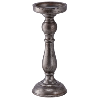 Dřevěný svícen Feray, 10,5x26,5 cm - stříbrná