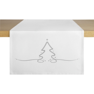 Vánoční běhoun Leander, 40x130 cm - bílá - POSLEDNÍ KUSY!