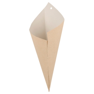 Kornout na hranolky trojúhelníkový, 29,5x21 cm - natur