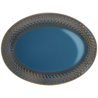 Podnos oválný Aranda, 35x26,5 cm - modrá