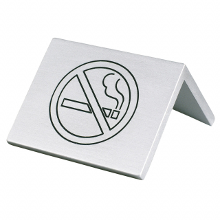 Stojánek na stůl - Zákaz kouření, 4x5 cm - stříbrná
