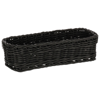 Košík na příbory Igato, 25x10x6 cm - černá