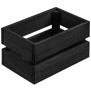 Dřevěný box Wantage bez úchytů, 15x10x8 cm - dub/černá