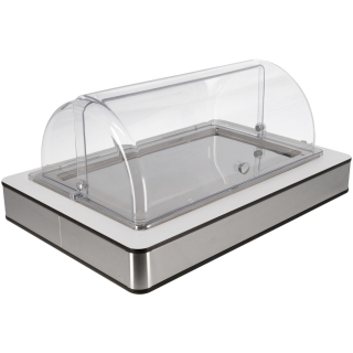 Chladící box (vitrína) Fundale, GN 1/1 - stříbrná/bílá