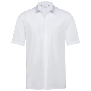 Pánská košile SIMPLE, krátký rukáv - bílá