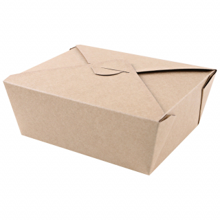 Menu box Nature Kraft, 16,2x13,2x6,4 cm / 1500 ml - hnědá