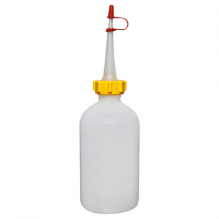 Dávkovací lahev Narrow, 6,1x13,4 cm / 250 ml - průhledná/bílá