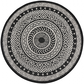 Koberec Mandala, 120 cm - černá