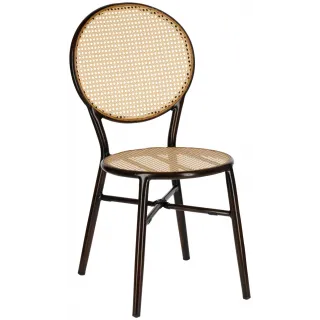 Venkovní židle Prater - natur/černá