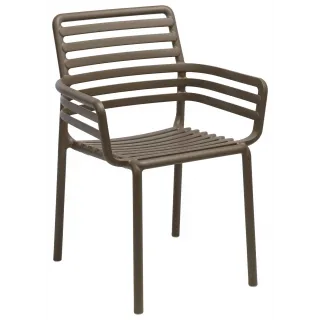 Venkovní židle Doga - šedohnědá