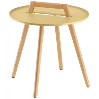 Odkládací stolek Gimani, 50x53 cm - hořčicová
