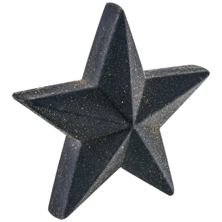 Dekorativní hvězda Cika, 17,5x16x6 cm - antracitová/zlatá