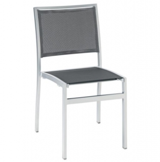 Židle bez opěrek Tailor - stříbrná/antracitová