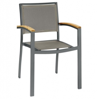 Židle s opěrkami Tailor - šedá/šedohnědá