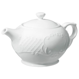 Konvička na čaj s pokličkou Menuett, 460 ml - bílá