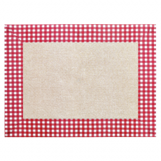 Papírové prostírání Clara, 30x40 cm - červená/bílá