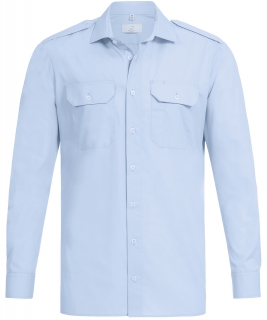 Pánská košile (pilotka) BASIC, dlouhý rukáv - sv. modrá