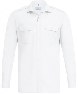 Pánská košile (pilotka) BASIC, dlouhý rukáv - bílá