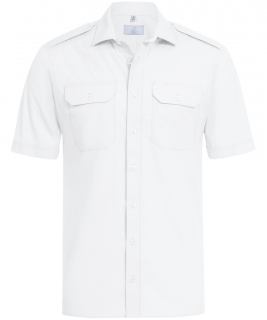 Pánská košile (pilotka) BASIC, krátký rukáv - bílá