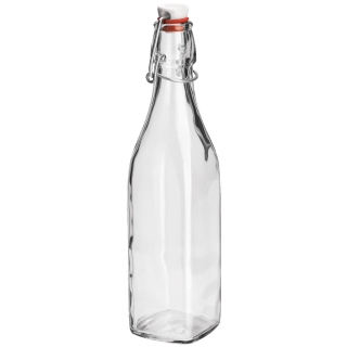 Skleněná uzavíratelná láhev Juina, 550 ml - průhledná