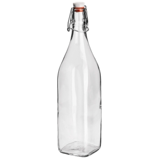 Skleněná uzavíratelná láhev Juina, 1100 ml - průhledná