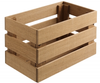 Dřevěný box Wantage bez úchytů, 30x18x18 cm - dub