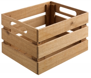 Dřevěný box Wantage s úchyty, 30x25x18 cm - dub