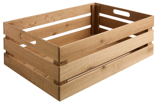 Dřevěný box Wantage s úchyty, 60x40x20 cm - dub