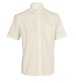 Pánská košile Marc, krátký rukáv - krémová bílá