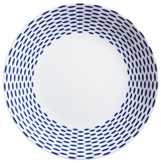 Talíř plochý Mixor dekor, 27 cm - bílá/modrá