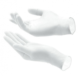 Jednorázové nitrilové rukavice Premium - bílá