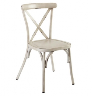 Venkovní židle Atelio - vintage bílá