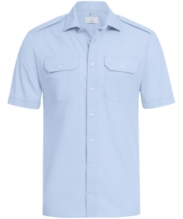 Pánská košile (pilotka) BASIC, krátký rukáv - sv. modrá