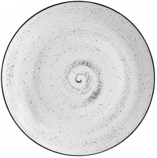 Talíř plochý Fungio, 24 cm - bílá/černá
