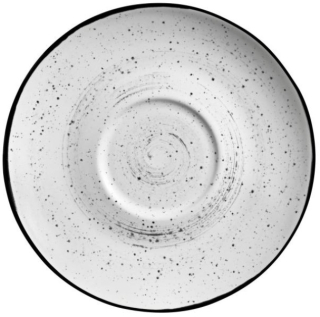 Podšálek k šálku na kávu Fungio, 14 cm - bílá/černá