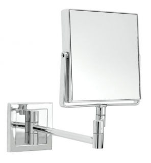 Nástěnné kosmetické zrcadlo, hranaté, 32x15 cm